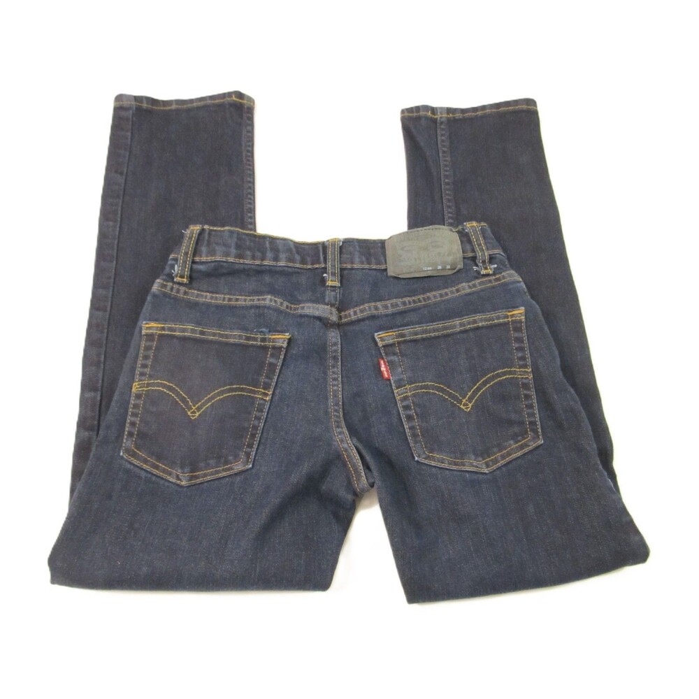 Levis Performance 511 Slim Fit Boys (12) 26x26 Adjustable Waist Dark Demin
